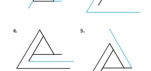 520x245 Triangle Design - Impossible Triangle Drawing