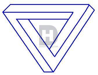 338x260 How To Draw An Impossible Triangle, Step - Impossible Triangle Drawing
