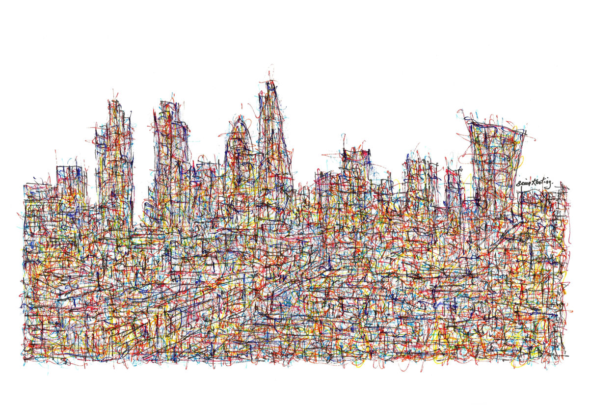 1200x825 London Skyline Impression Drawing - Impression Drawing