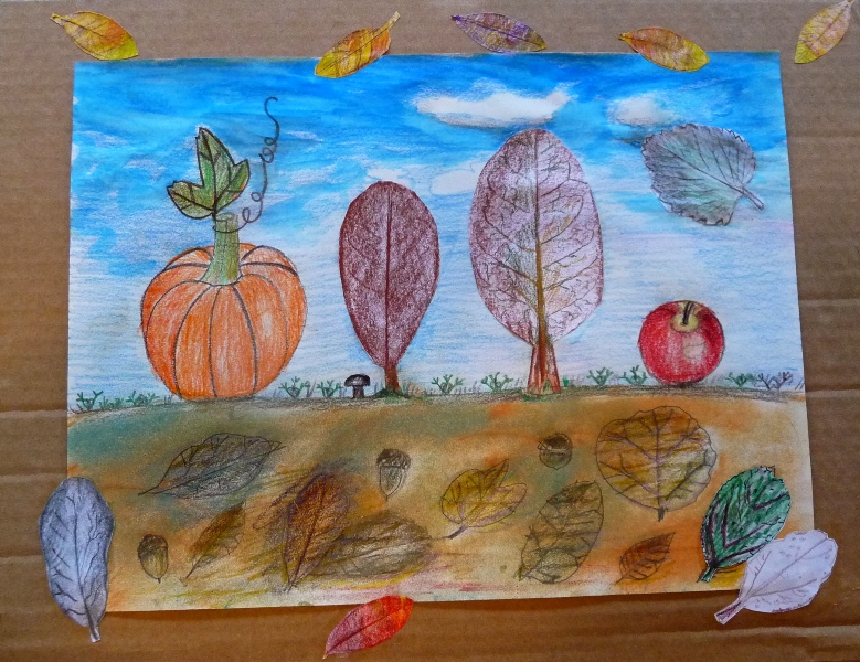 779x600 My Own Illustrated Stories Autumn Harvest Drawing Collage - Impression Drawing