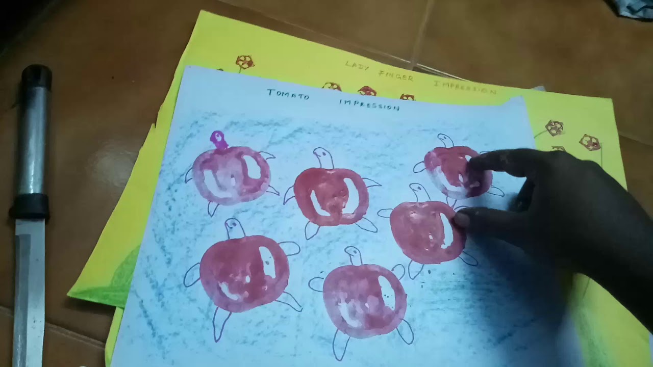 1280x720 Vegetable And Fruit Impression Drawing And Art - Impression Drawing