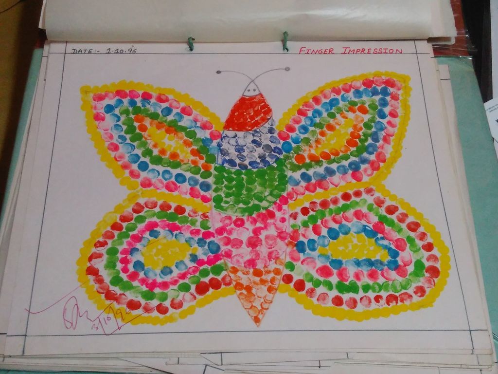 1024x768 Finger Impression Painting - Impression Drawing