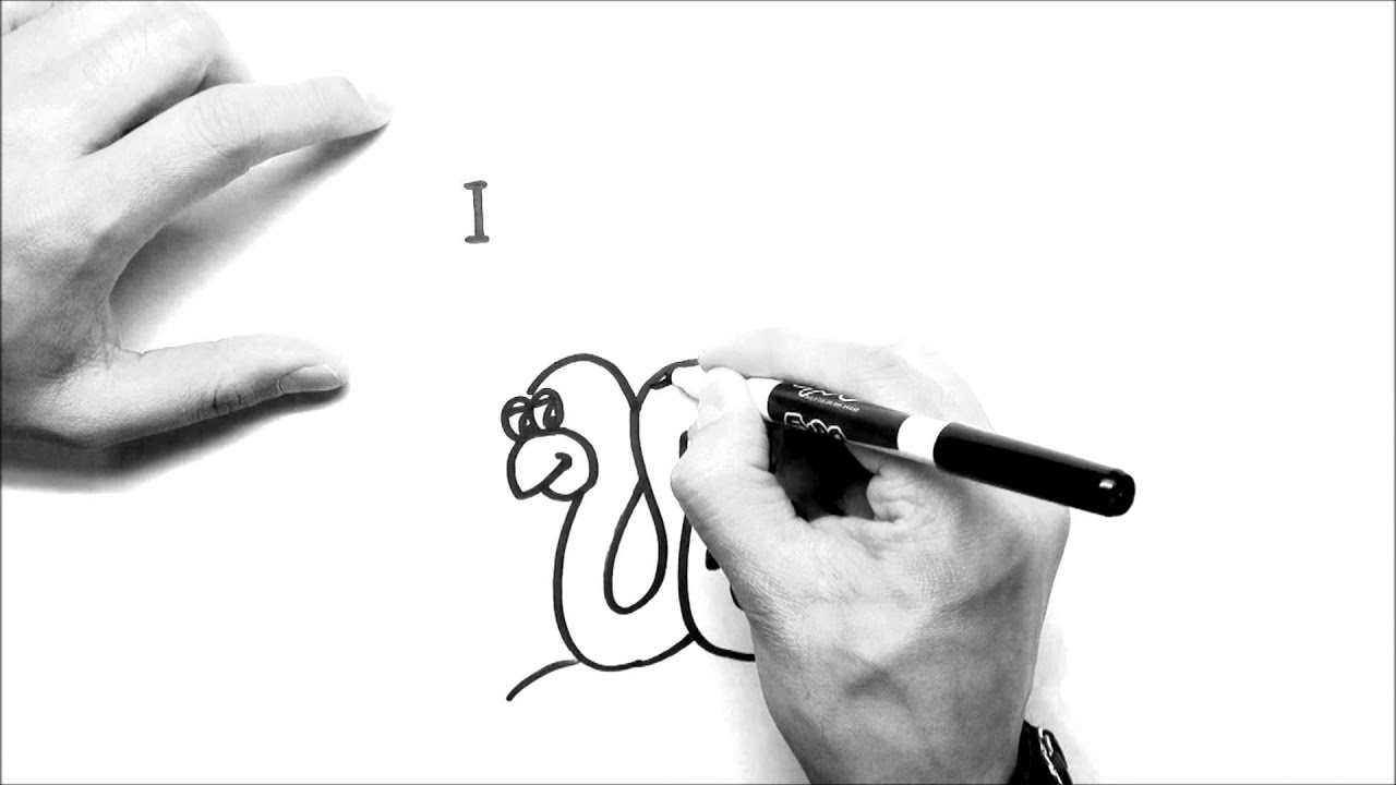 1280x720 How To Draw An Inchworm - Inchworm Drawing