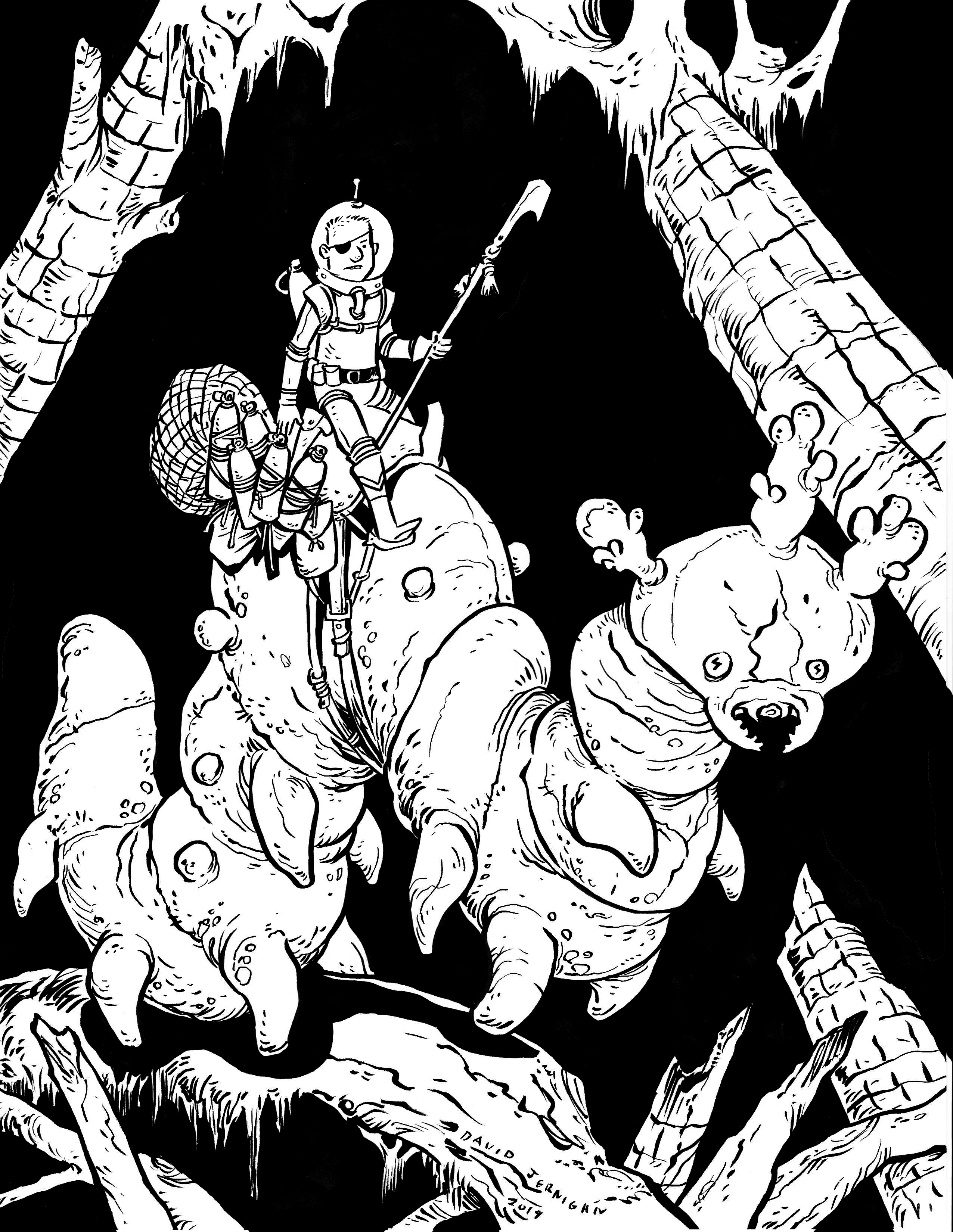 2552x3300 Inch Worm Rider Sketcharound - Inchworm Drawing