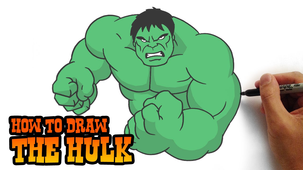 1280x720 How To Draw The Hulk Simple Step - Incredible Hulk Face Drawing