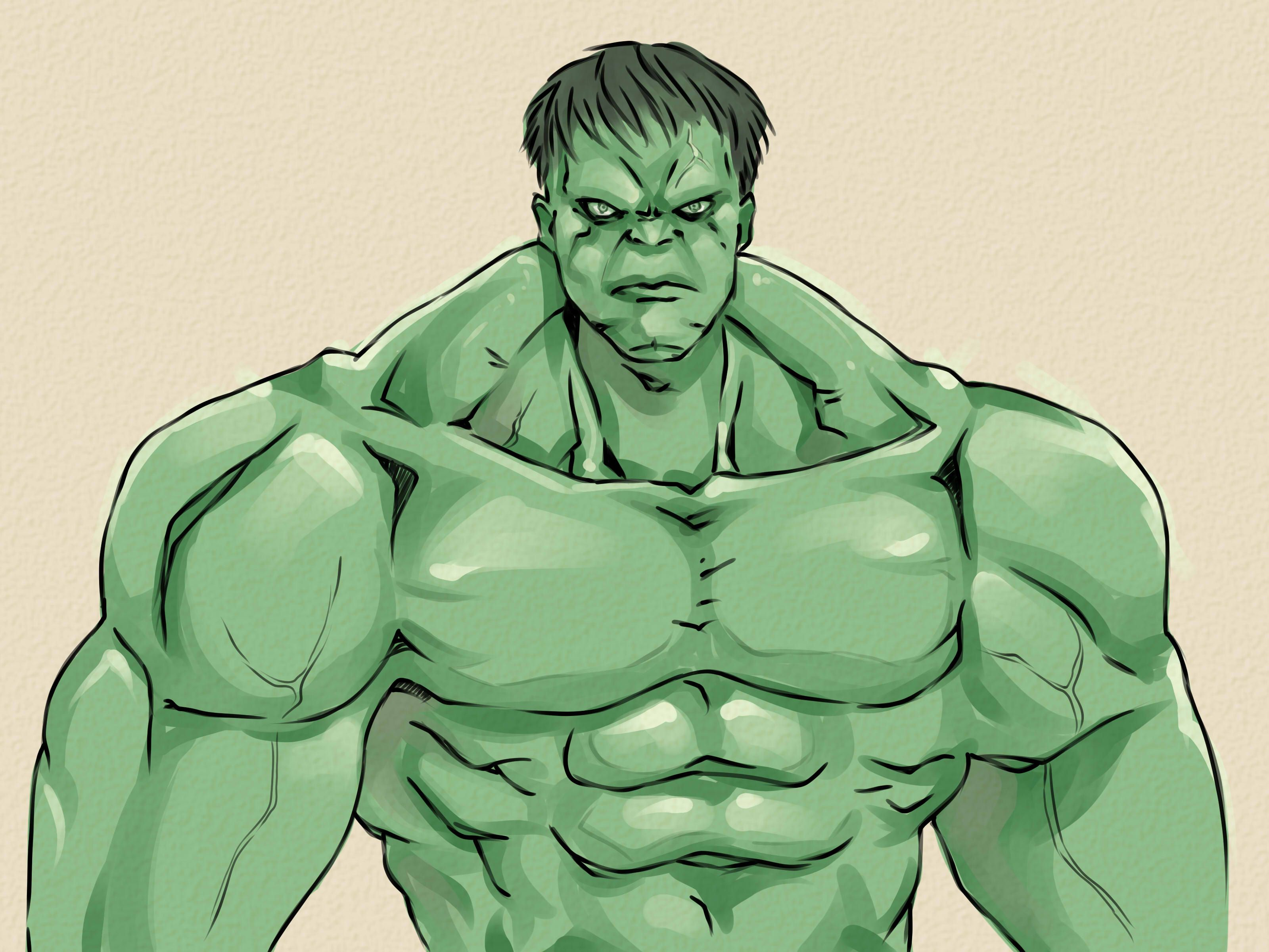 Incredible Hulk Face Drawing at Explore collection