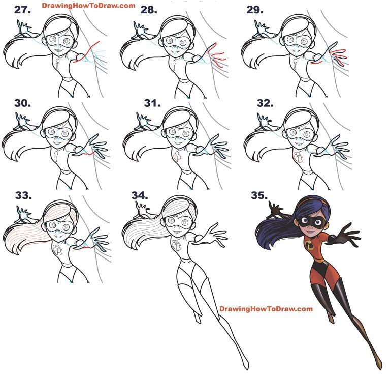 768x735 How To Draw Violet From The Incredibles - Incredibles Drawing