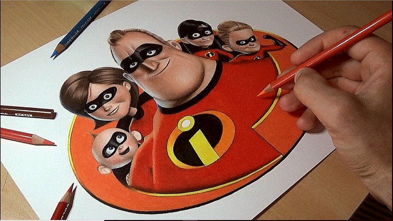 794x447 The Incredibles Drawing Etsy - Incredibles Drawing