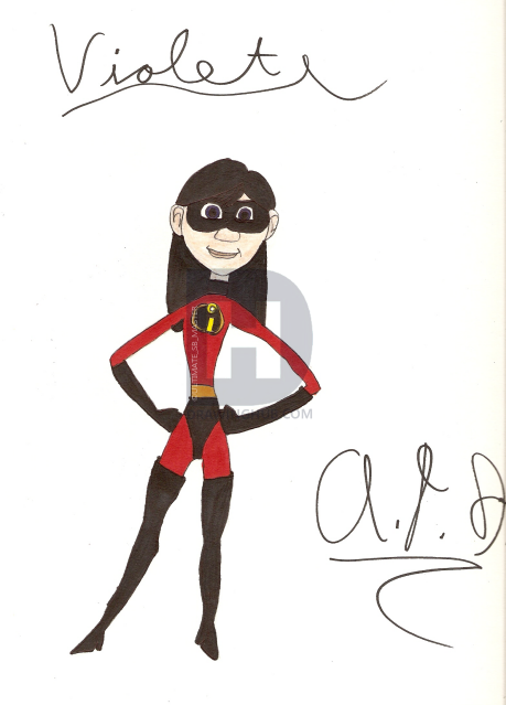 459x639 How To Draw Violet From The Incredibles, Step - Incredibles Drawing