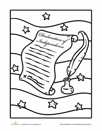 350x450 declaration of independence clipart drawing - Independence Drawing