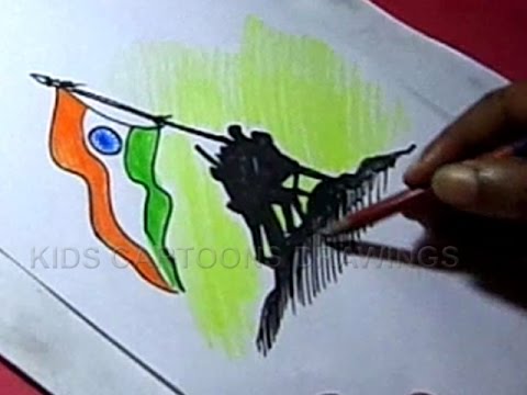 480x360 how to draw independence day greeting design step - Independence Drawing