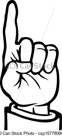 217x470 Black And White Index Finger Black And White Hand With Its Index - Index Finger Drawing