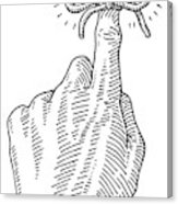 163x186 remember concept index finger bow drawing framed print - Index Finger Drawing