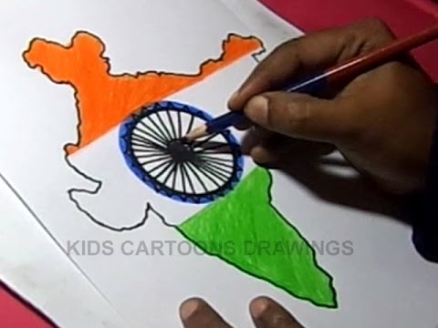 480x360 How To Draw Indian Flag Detailed Color Drawing Step - India Drawing
