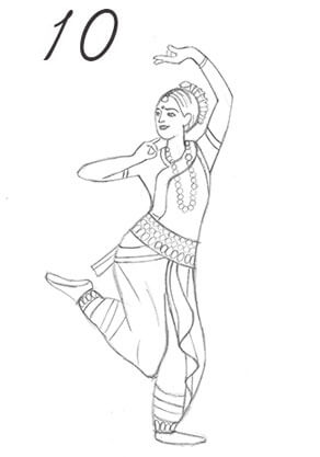 292x417 How To Draw N Indian Girl Full Body Step - India Drawing