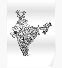 210x230 incredible india drawing posters redbubble - India Drawing