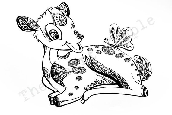 570x380 bambi goes to india drawing art ink henna children kids etsy - India Drawing