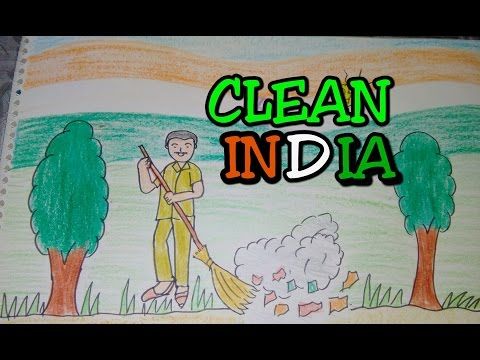 480x360 drawing tutorial drawing on swachh bharat clean india drawing - India Drawing For Kids