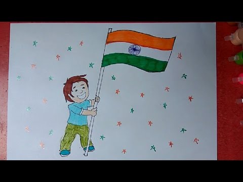 480x360 How To Draw Indian Flag Step - India Drawing For Kids