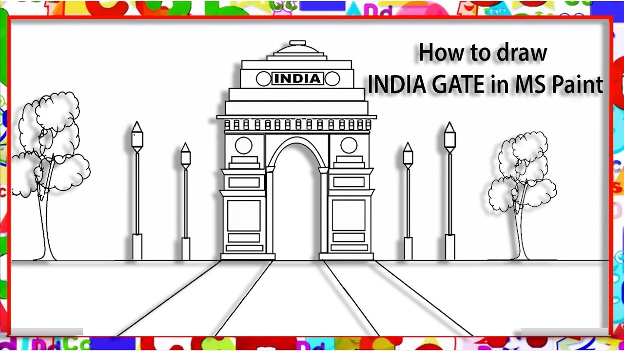 India Gate Drawing at Explore collection of India