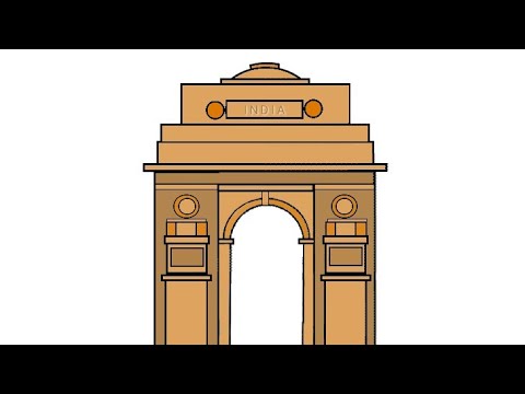 480x360 India Gate Drawing - India Gate Drawing