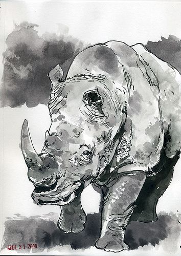 354x500 Let's Be Candid - India Ink Drawing