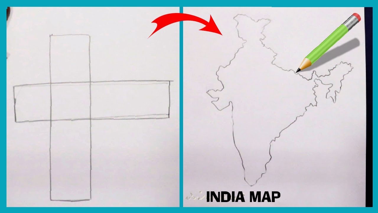 1280x720 How To Draw India Map Easy Way How To Draw India Map Step - India Map Drawing