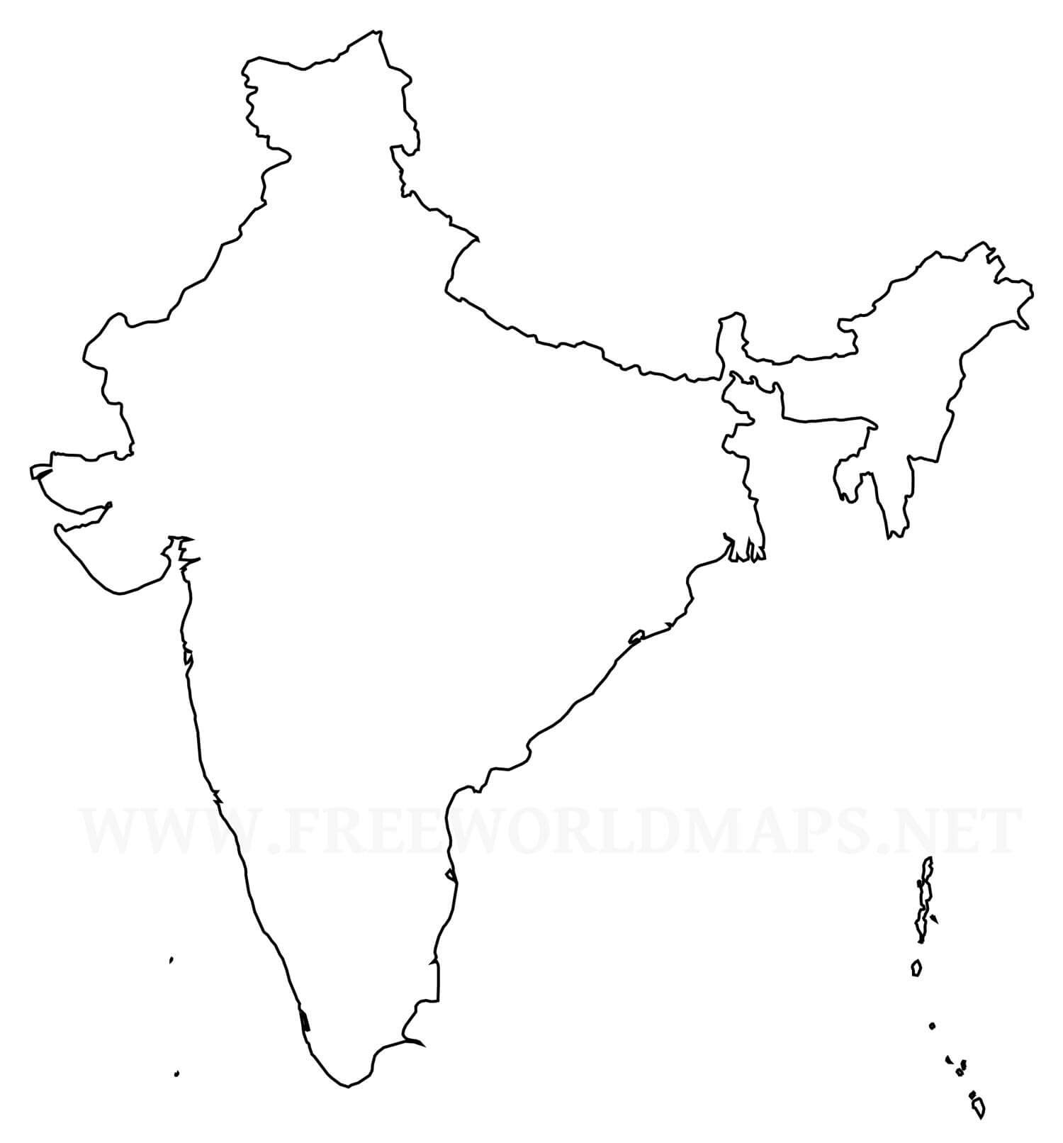 1500x1612 World Map Outline Easy To Draw Best Of India Map Outline A Size - India Map Drawing