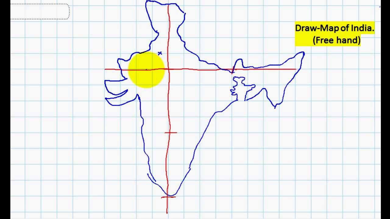 1280x720 Draw - India Map Drawing