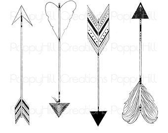 340x270 Graphic Freeuse Of Tribal Arrow Black And White - Indian Arrow Drawing
