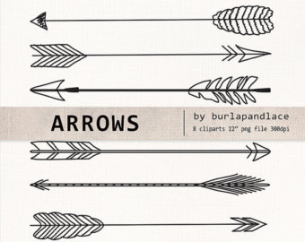 340x270 Hand Drawn Clipart Arrows Indian Border Arrows Clipart Etsy - Indian Arrow Drawing