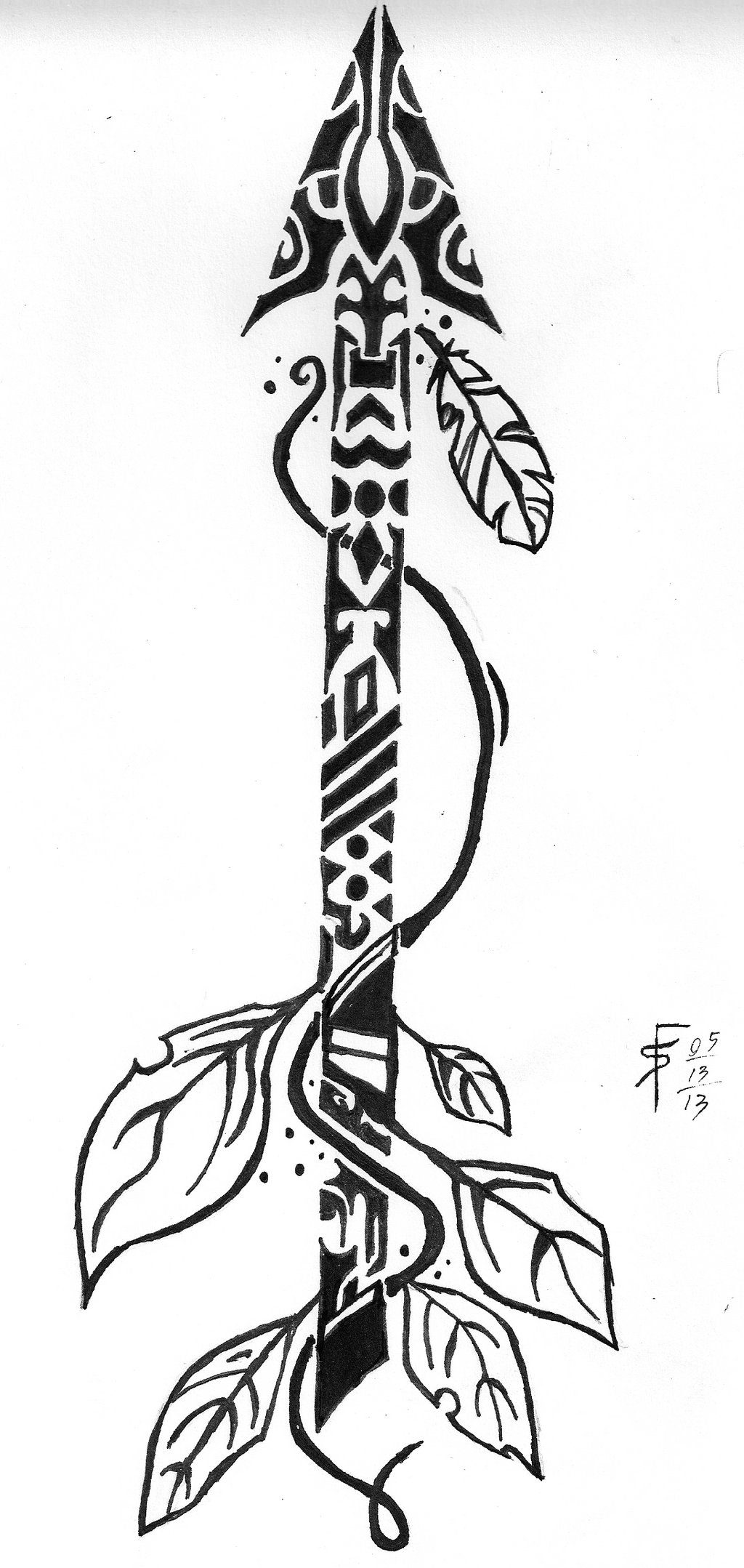 1024x2157 arrowhead drawing indian american for free download - Indian Arrow Drawing