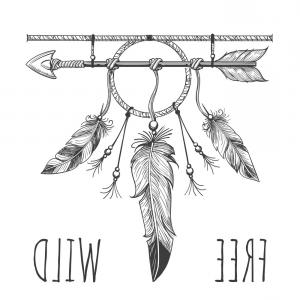 300x300 Sketch Of Native American Indian Arrows Bow And Pike Vector - Indian Arrow Drawing