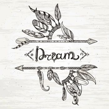 350x350 Vous Hipster Elements Arrows Illustration Tribal Indian - Indian Arrow Drawing