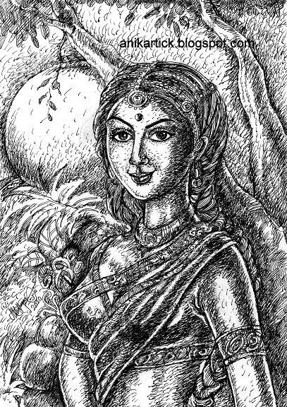 407x576 indian artist gallery indian art - Indian Art Drawing