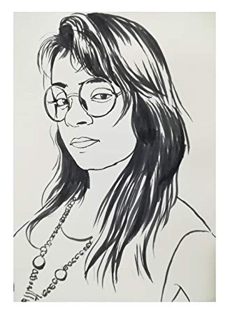 329x450 Big Indian Arts Portrait, Caricature Drawing Hand Made Black - Indian Art Drawing