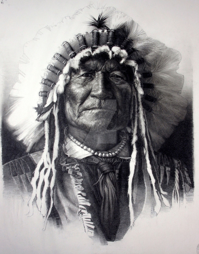 Indian Chief Drawing at PaintingValley.com | Explore collection of ...