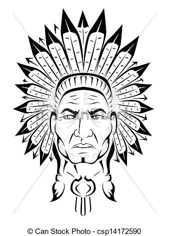 Indian Chief Drawing at PaintingValley.com | Explore collection of ...