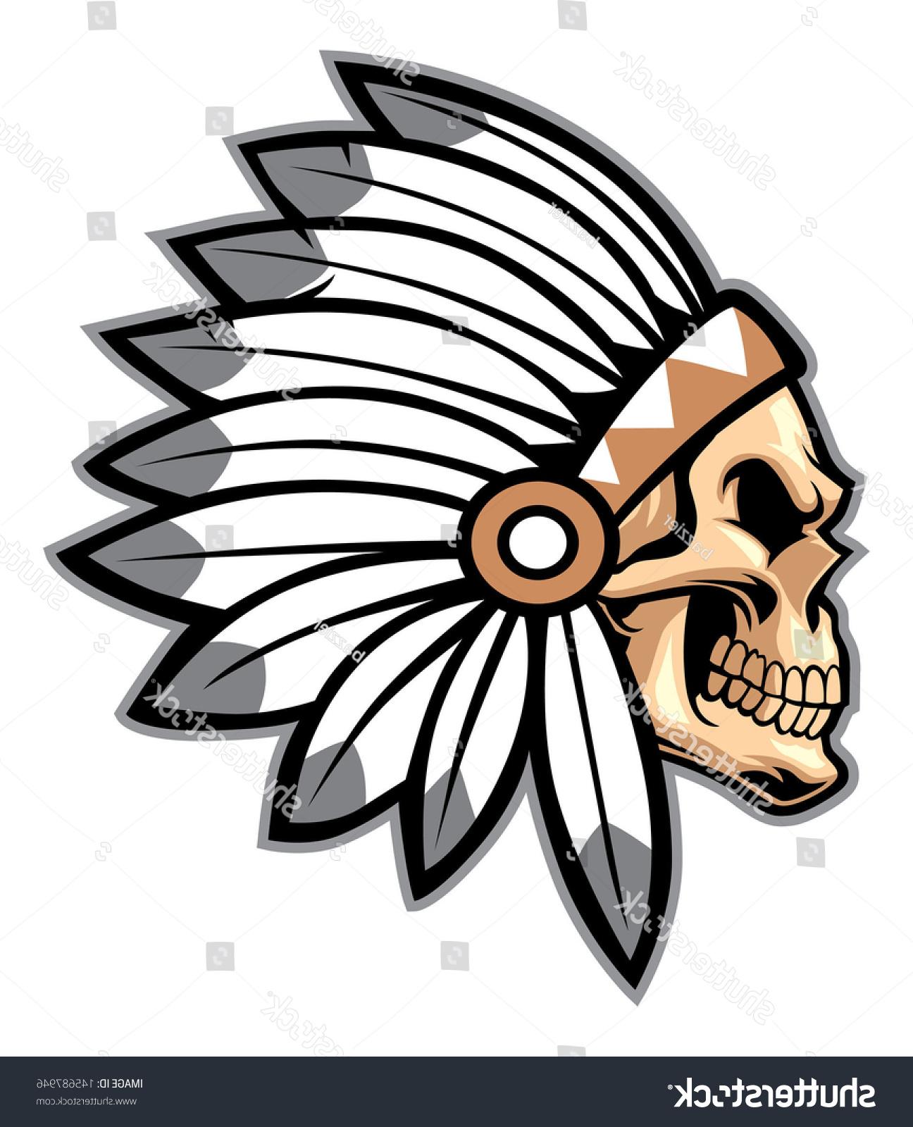 1296x1600 Top Stock Vector Cartoon Of Indian Chief Skull Drawing - Indian Chief Drawing