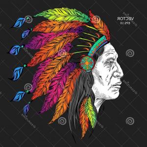 300x300 Native American Indian Chief Headdress Vector Arenawp - Indian Chief Headdress Drawing