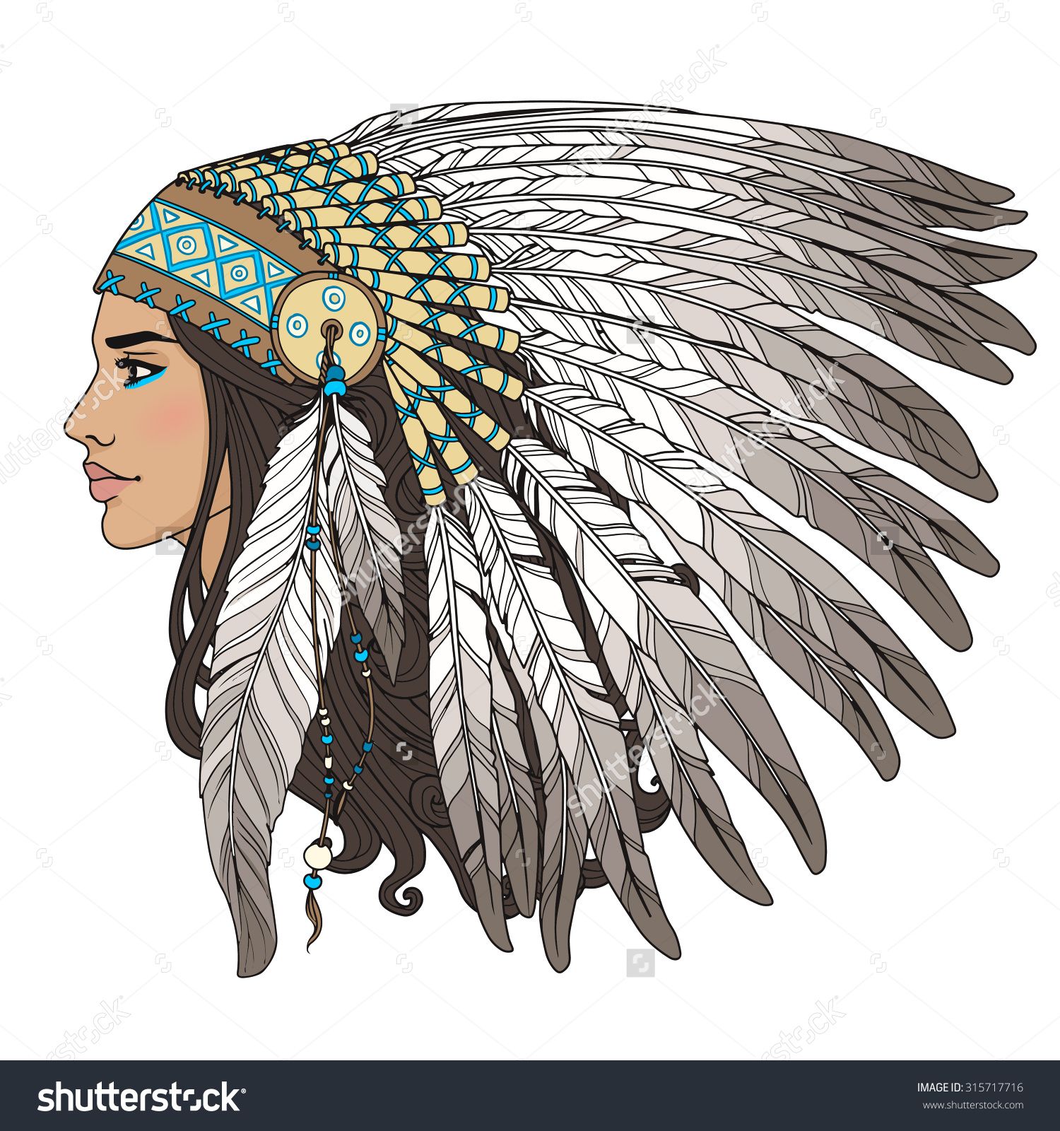 1500x1600 native indian woman drawing ltbgtnative american indian girlltgt - Indian Chief Headdress Drawing