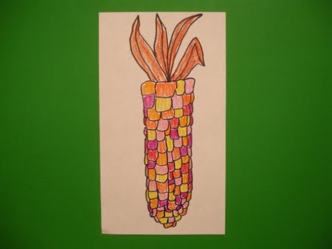 480x360 Let's Draw Indian Maize Corn! - Indian Corn Drawing