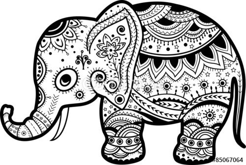 500x336 Decorated Indian Elephant - Indian Elephant Drawing