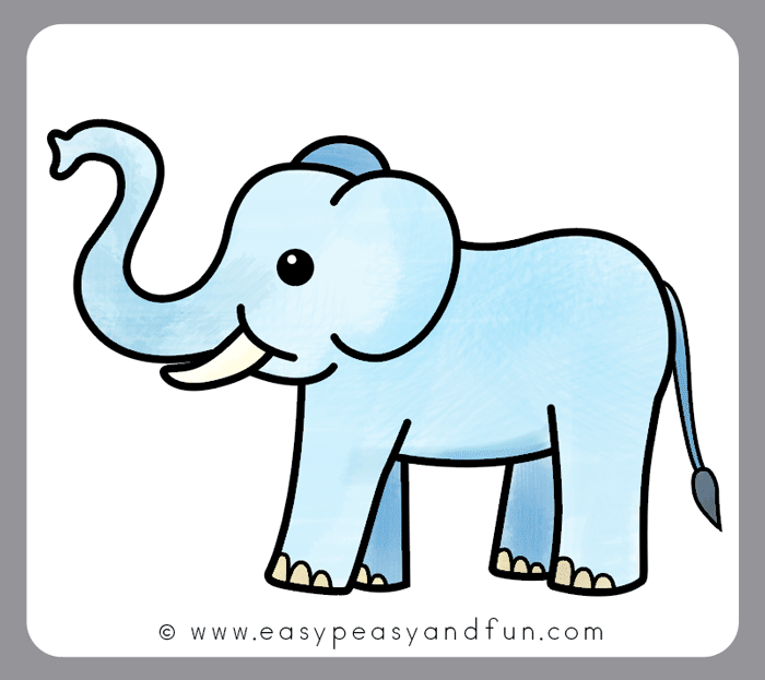 700x623 How To Draw An Elephant - Indian Elephant Drawing Color