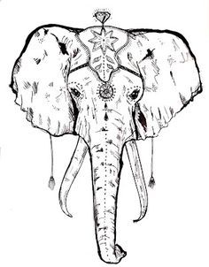 236x302 Jungle Book Circus Tattoo, Circus Elephant - Indian Elephant Line Drawing