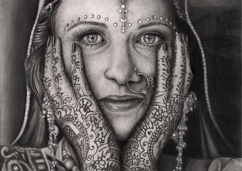 Indian Face Drawing