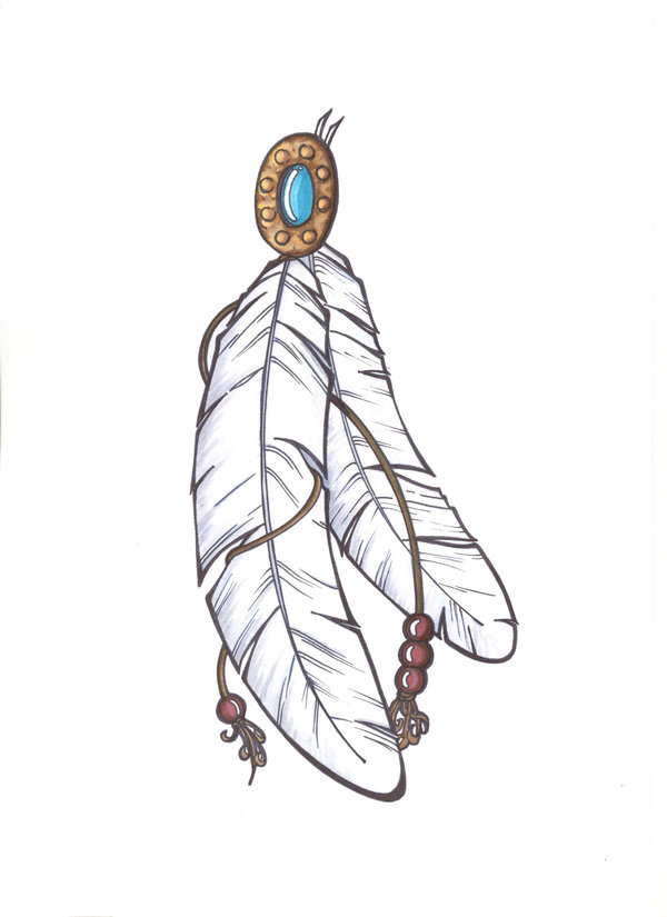 600x825 Indian Feather Tattoo Design Sketches And Ideas - Indian Feathers Drawing