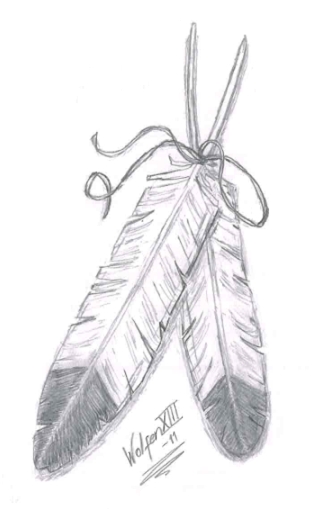 319x509 Eagle Feathers Tattoo - Indian Feathers Drawing