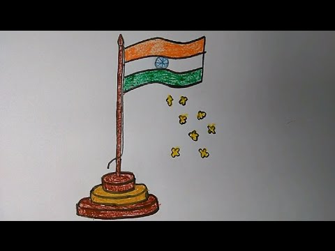 480x360 How To Draw Indian Flag Step - Indian Flag Drawing