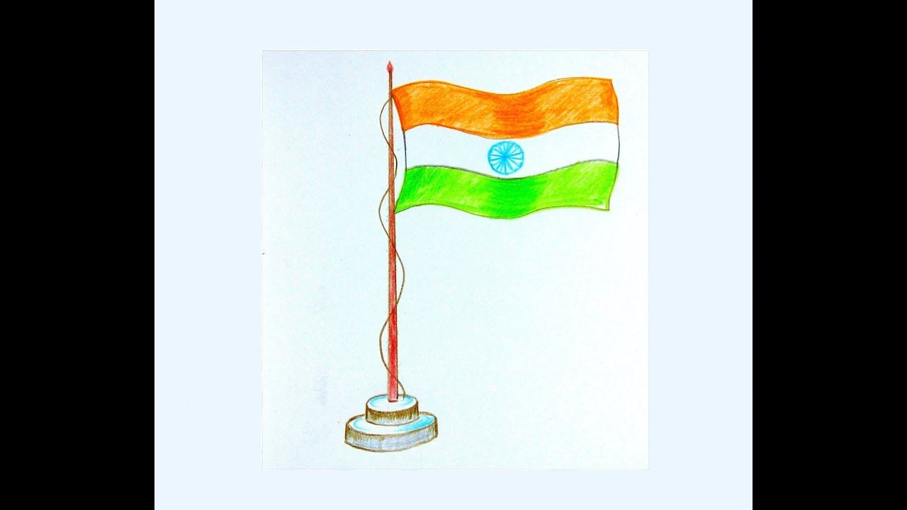 1280x720 how to draw indian national flag in independence day or republic - Indian Flag Drawing